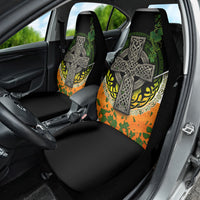 Irish Cross Mix With Shamrock Floral And Flag Car Seat Cover - Wonder Print Shop