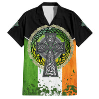 Irish Cross Mix With Shamrock Floral And Flag Family Matching Puletasi and Hawaiian Shirt - Wonder Print Shop