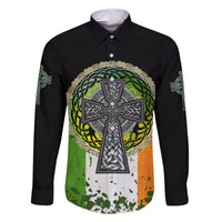 Irish Cross Mix With Shamrock Floral And Flag Family Matching Short Sleeve Bodycon Dress and Hawaiian Shirt - Wonder Print Shop