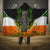 Irish Cross Mix With Shamrock Floral And Flag Hooded Blanket