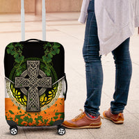 Irish Cross Mix With Shamrock Floral And Flag Luggage Cover - Wonder Print Shop