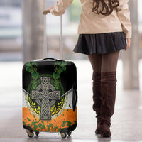 Irish Cross Mix With Shamrock Floral And Flag Luggage Cover - Wonder Print Shop