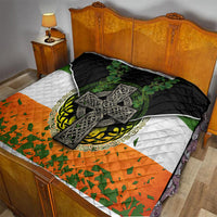 Irish Cross Mix With Shamrock Floral And Flag Quilt - Wonder Print Shop