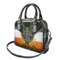 Irish Cross Mix With Shamrock Floral And Flag Shoulder Handbag