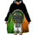 Irish Cross Mix With Shamrock Floral And Flag Wearable Blanket Hoodie - Wonder Print Shop