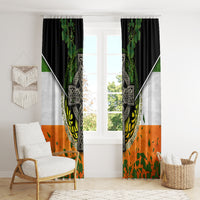 Irish Cross Mix With Shamrock Floral And Flag Window Curtain - Wonder Print Shop
