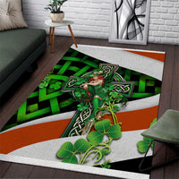 Patrick Day - Irish Cross - Lucky Girl Area Rug - Wonder Print Shop
