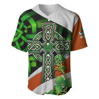Patrick Day - Irish Cross - Lucky Girl Baseball Jersey - Wonder Print Shop