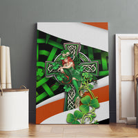 Patrick Day - Irish Cross - Lucky Girl Canvas Wall Art - Wonder Print Shop