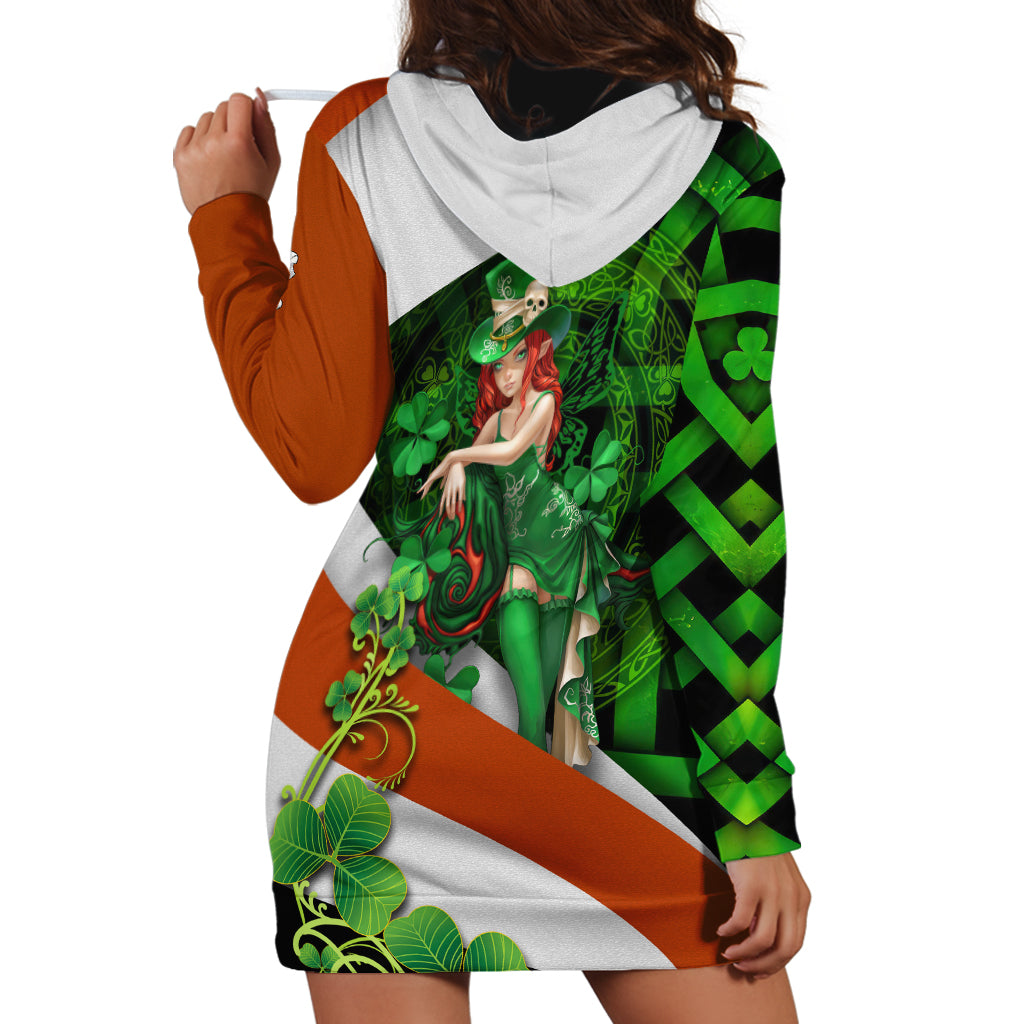 Patrick Day - Irish Cross - Lucky Girl Hoodie Dress - Wonder Print Shop