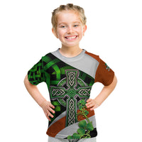 Patrick Day - Irish Cross - Lucky Girl Kid T Shirt - Wonder Print Shop