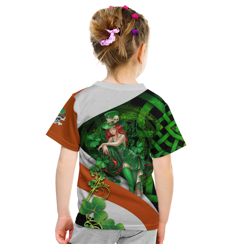 Patrick Day - Irish Cross - Lucky Girl Kid T Shirt - Wonder Print Shop