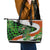Patrick Day - Irish Cross - Lucky Girl Leather Tote Bag - Wonder Print Shop