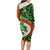 Patrick Day - Irish Cross - Lucky Girl Long Sleeve Bodycon Dress - Wonder Print Shop
