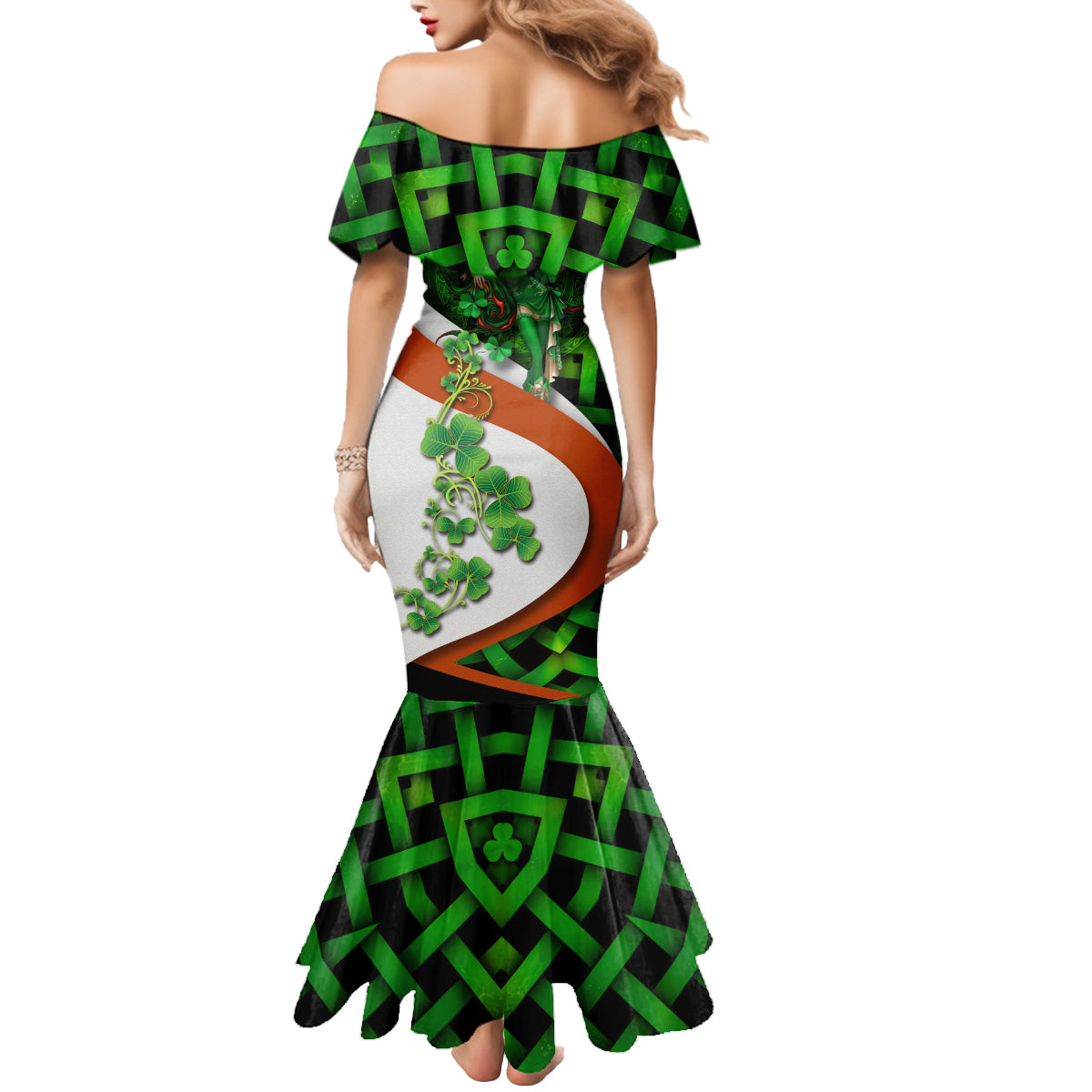 Patrick Day - Irish Cross - Lucky Girl Mermaid Dress - Wonder Print Shop
