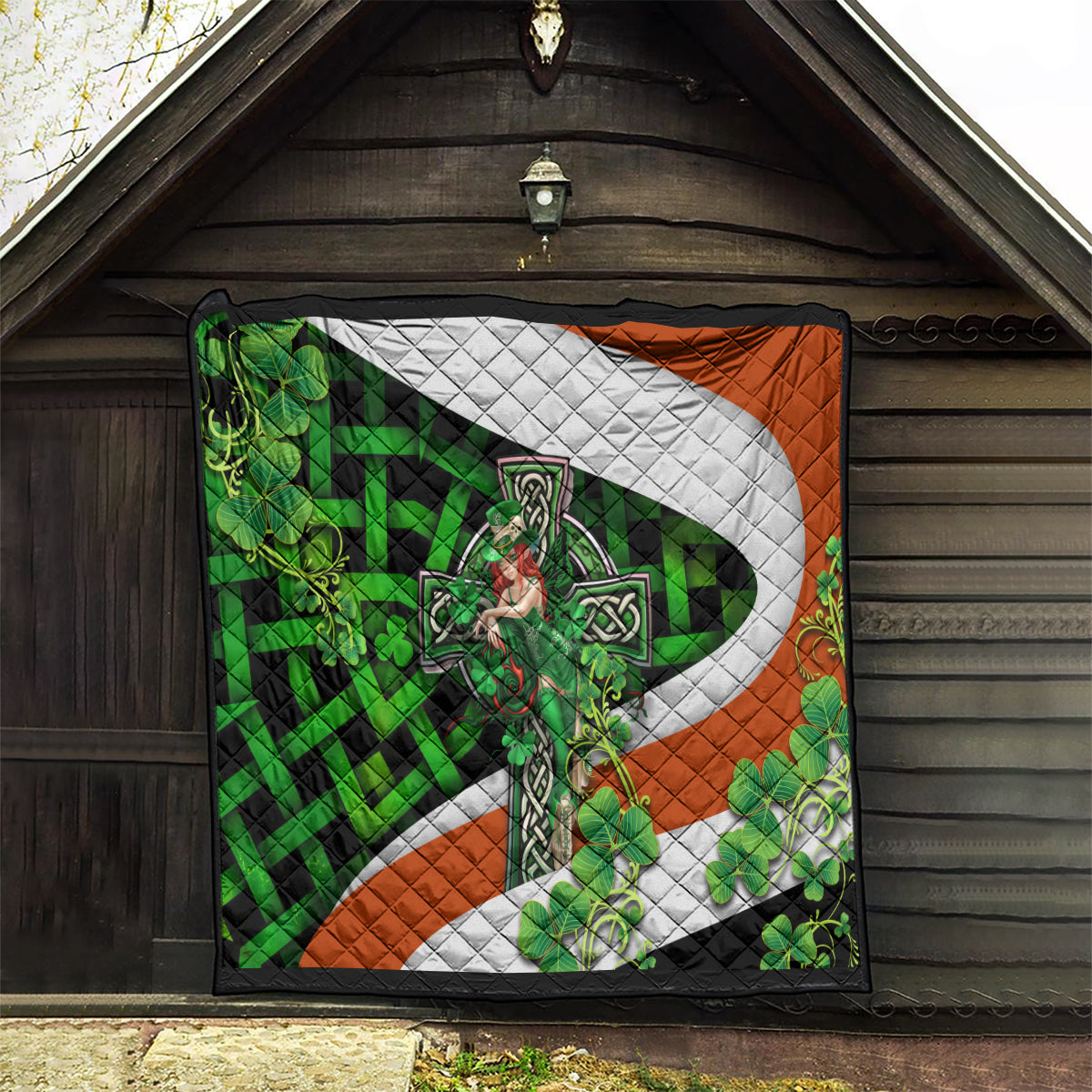 Patrick Day - Irish Cross - Lucky Girl Quilt - Wonder Print Shop
