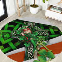 Patrick Day - Irish Cross - Lucky Girl Round Carpet