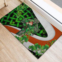 Patrick Day - Irish Cross - Lucky Girl Rubber Doormat - Wonder Print Shop