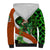 Patrick Day - Irish Cross - Lucky Girl Sherpa Hoodie - Wonder Print Shop