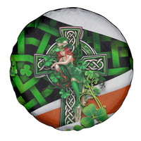 Patrick Day - Irish Cross - Lucky Girl Spare Tire Cover - Wonder Print Shop