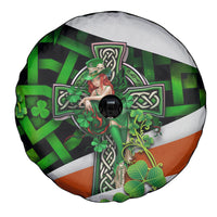 Patrick Day - Irish Cross - Lucky Girl Spare Tire Cover - Wonder Print Shop