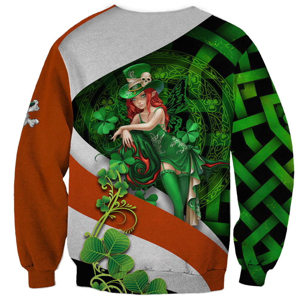 Patrick Day - Irish Cross - Lucky Girl Sweatshirt - Wonder Print Shop