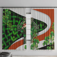 Patrick Day - Irish Cross - Lucky Girl Window Curtain - Wonder Print Shop