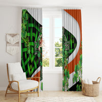 Patrick Day - Irish Cross - Lucky Girl Window Curtain - Wonder Print Shop