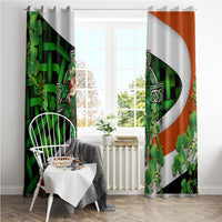 Patrick Day - Irish Cross - Lucky Girl Window Curtain - Wonder Print Shop