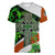 Patrick Day - Irish Cross - Lucky Girl Women V Neck T Shirt - Wonder Print Shop