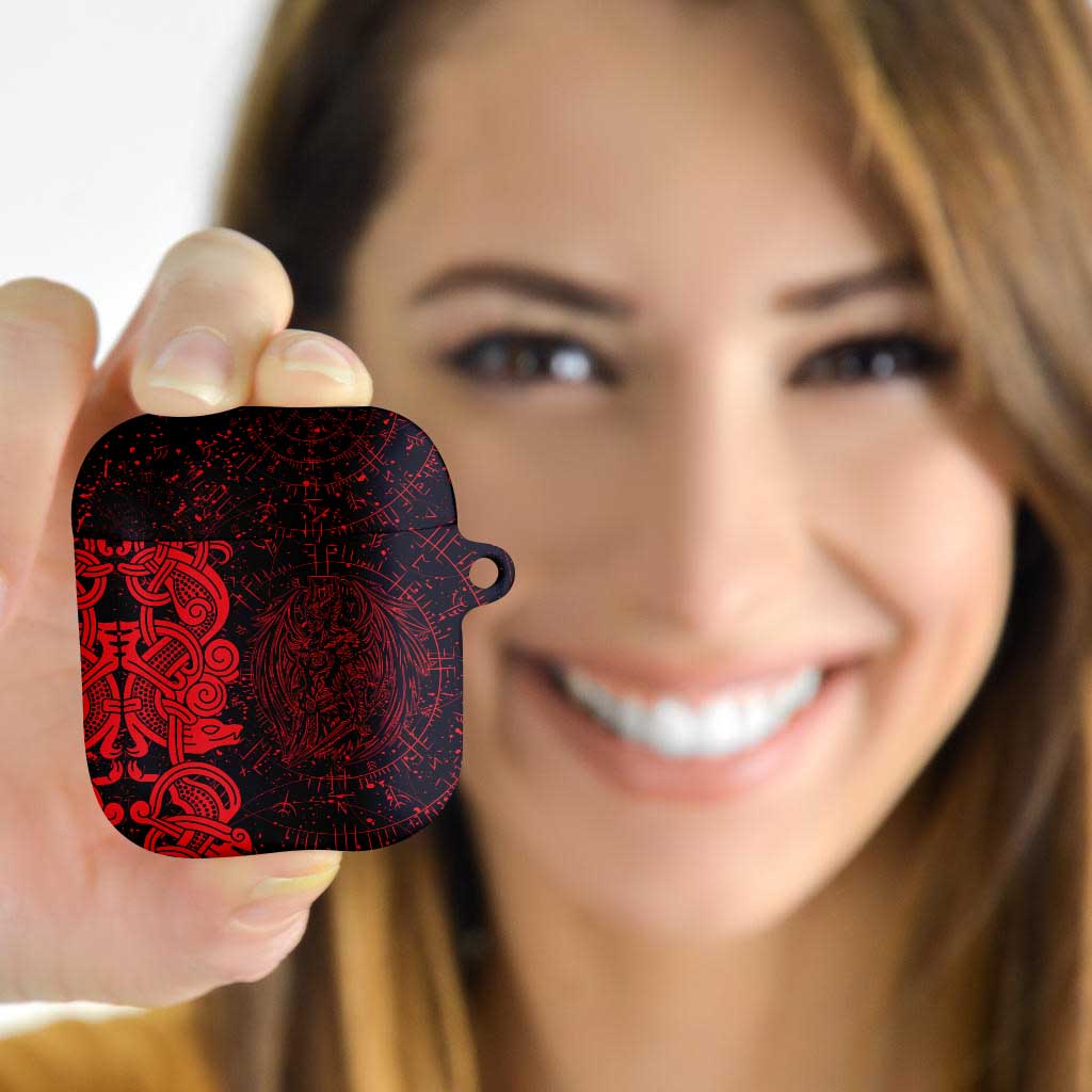 Norse Viking Dragon AirPods Case Celtic Knotwork and Runic Mythology Art