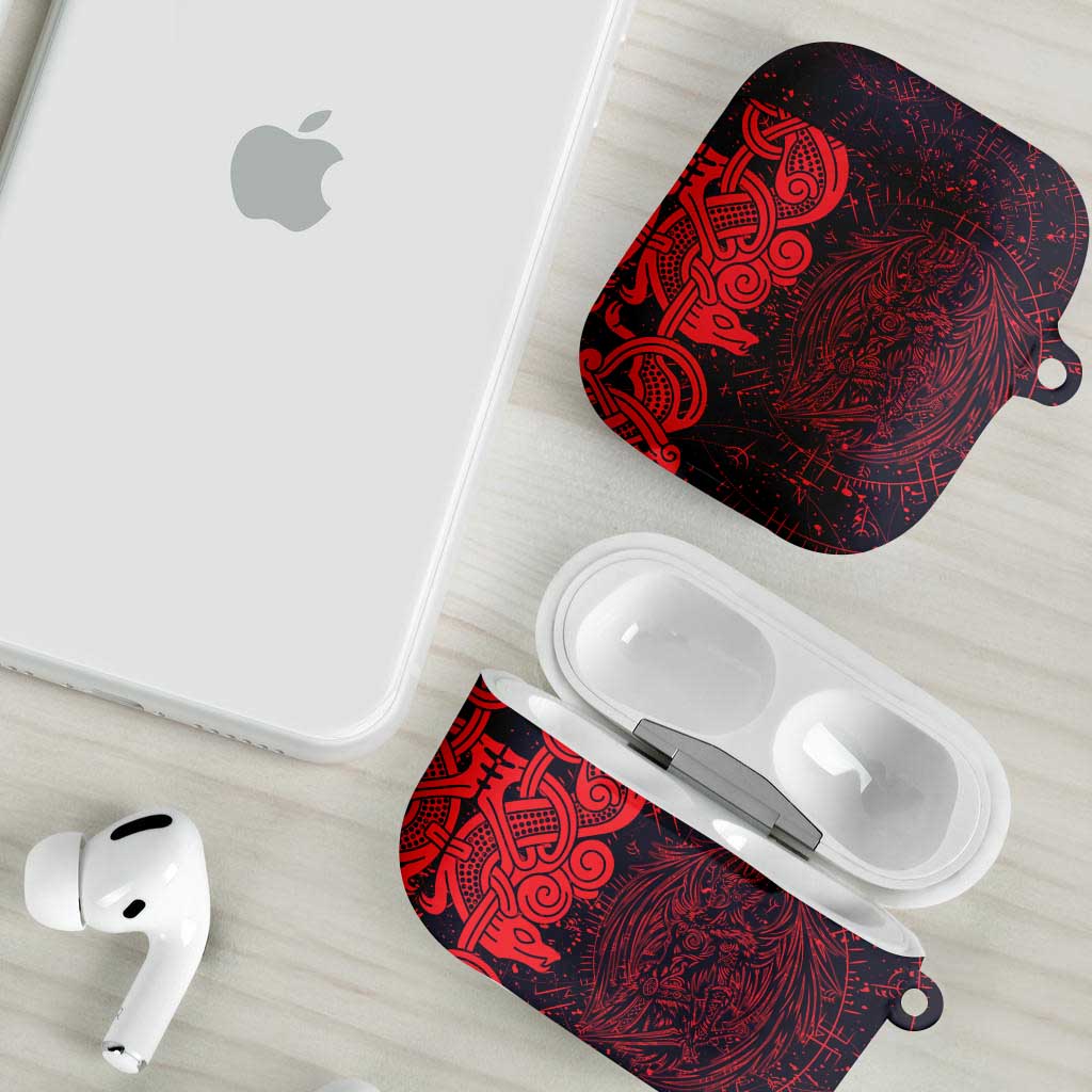 Norse Viking Dragon AirPods Case Celtic Knotwork and Runic Mythology Art