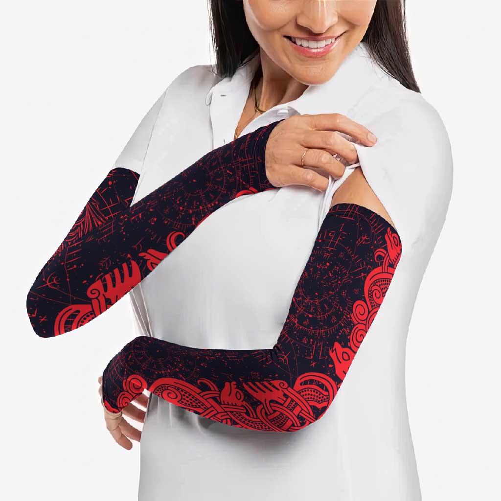 Norse Viking Dragon Arm Sleeves Celtic Knotwork and Runic Mythology Art