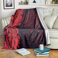Norse Viking Dragon Blanket Celtic Knotwork and Runic Mythology Art