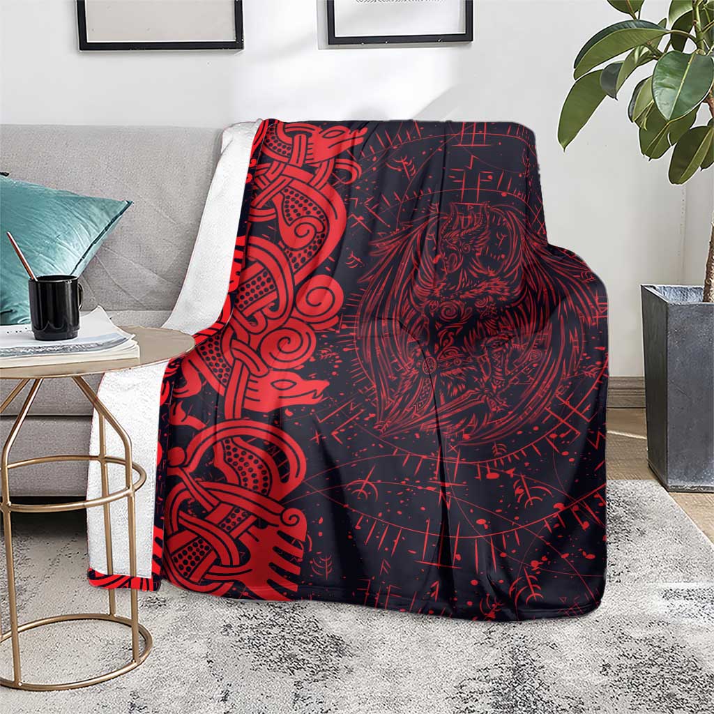 Norse Viking Dragon Blanket Celtic Knotwork and Runic Mythology Art