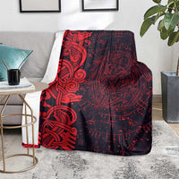 Norse Viking Dragon Blanket Celtic Knotwork and Runic Mythology Art
