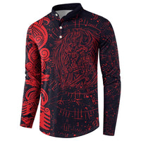 Norse Viking Dragon Button Sweatshirt Celtic Knotwork and Runic Mythology Art