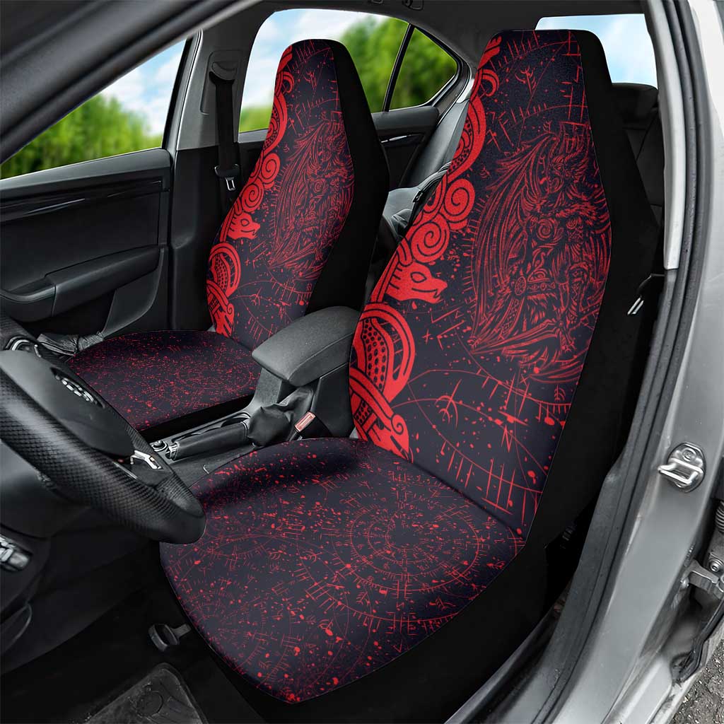 Norse Viking Dragon Car Seat Cover Celtic Knotwork and Runic Mythology Art