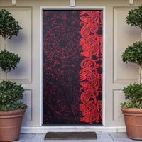 Norse Viking Dragon Door Cover Celtic Knotwork and Runic Mythology Art