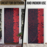 Norse Viking Dragon Door Cover Celtic Knotwork and Runic Mythology Art