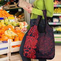Norse Viking Dragon Grocery Bag Celtic Knotwork and Runic Mythology Art