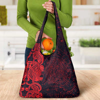 Norse Viking Dragon Grocery Bag Celtic Knotwork and Runic Mythology Art