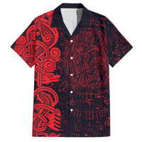 Norse Viking Dragon Hawaiian Shirt Celtic Knotwork and Runic Mythology Art