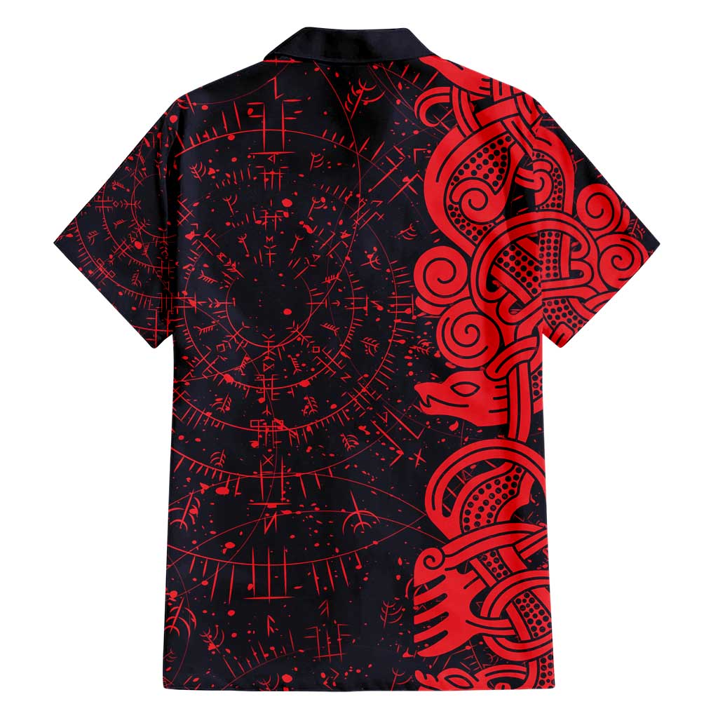 Norse Viking Dragon Hawaiian Shirt Celtic Knotwork and Runic Mythology Art