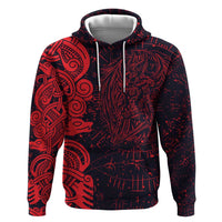 Norse Viking Dragon Hoodie Celtic Knotwork and Runic Mythology Art