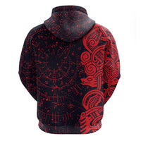 Norse Viking Dragon Hoodie Celtic Knotwork and Runic Mythology Art