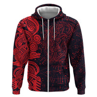 Norse Viking Dragon Hoodie Celtic Knotwork and Runic Mythology Art