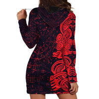 Norse Viking Dragon Hoodie Dress Celtic Knotwork and Runic Mythology Art