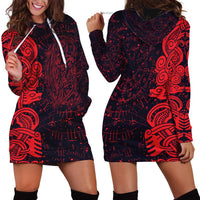 Norse Viking Dragon Hoodie Dress Celtic Knotwork and Runic Mythology Art