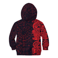Norse Viking Dragon Kid Hoodie Celtic Knotwork and Runic Mythology Art